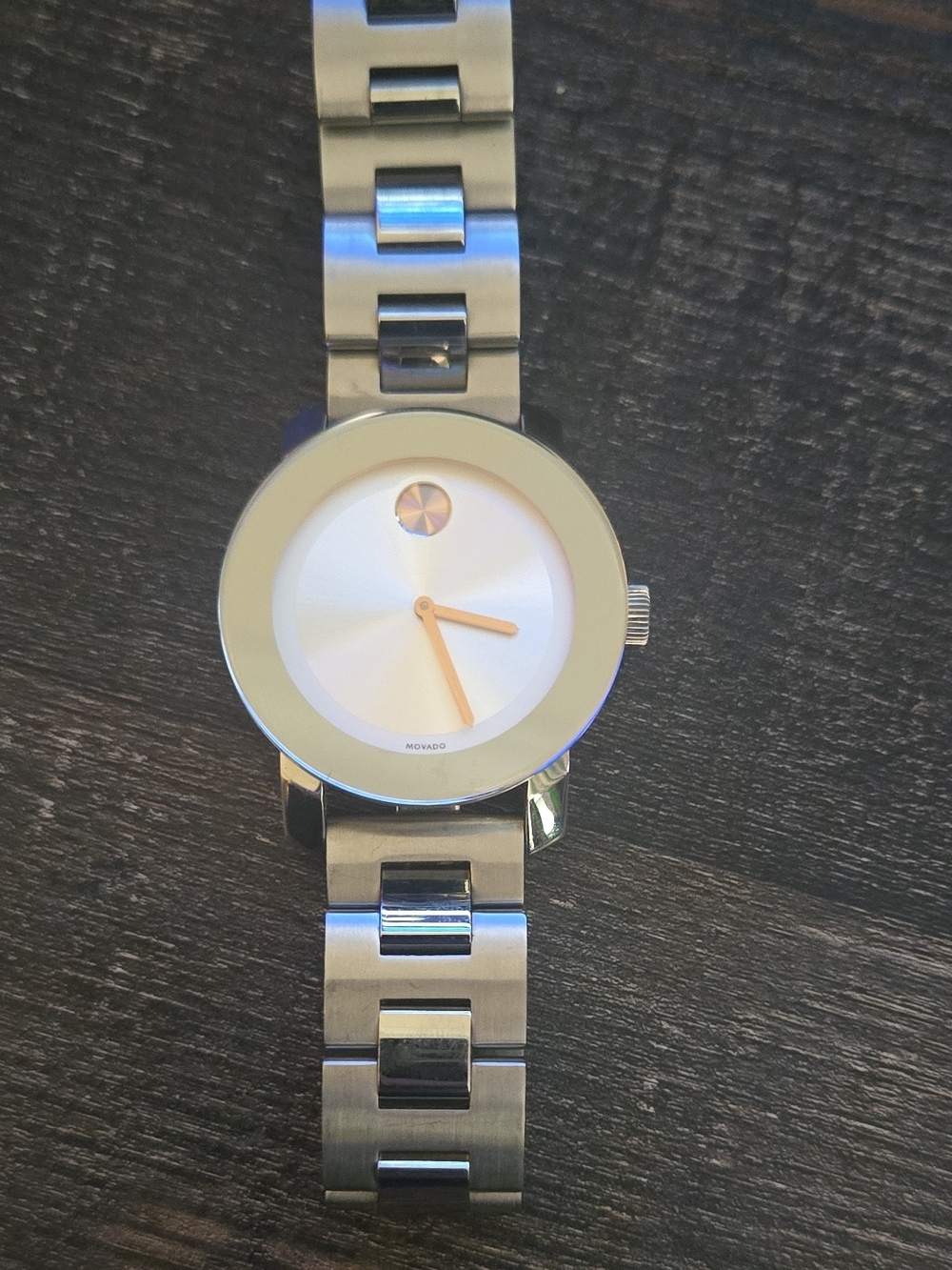 Movado Bold Silver with Rose Gold Accents Quartz Women's Wristwatch - Picture 3 of 6
